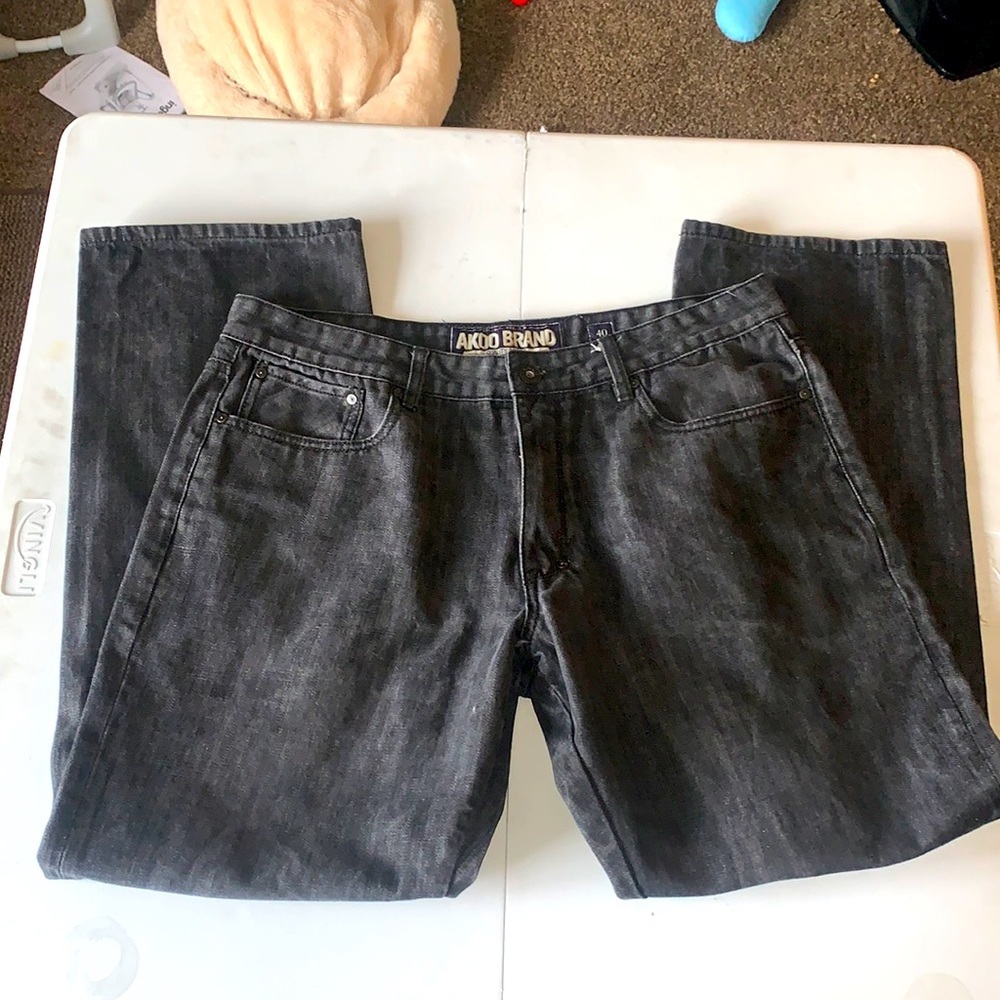 Men’s Akoo jeans, straight leg size 40